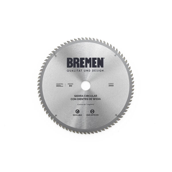 BR3868-SIERRA CIRCULAR 300MM X 80 DTES.WIDIA (Ø30MM/Ø16MM